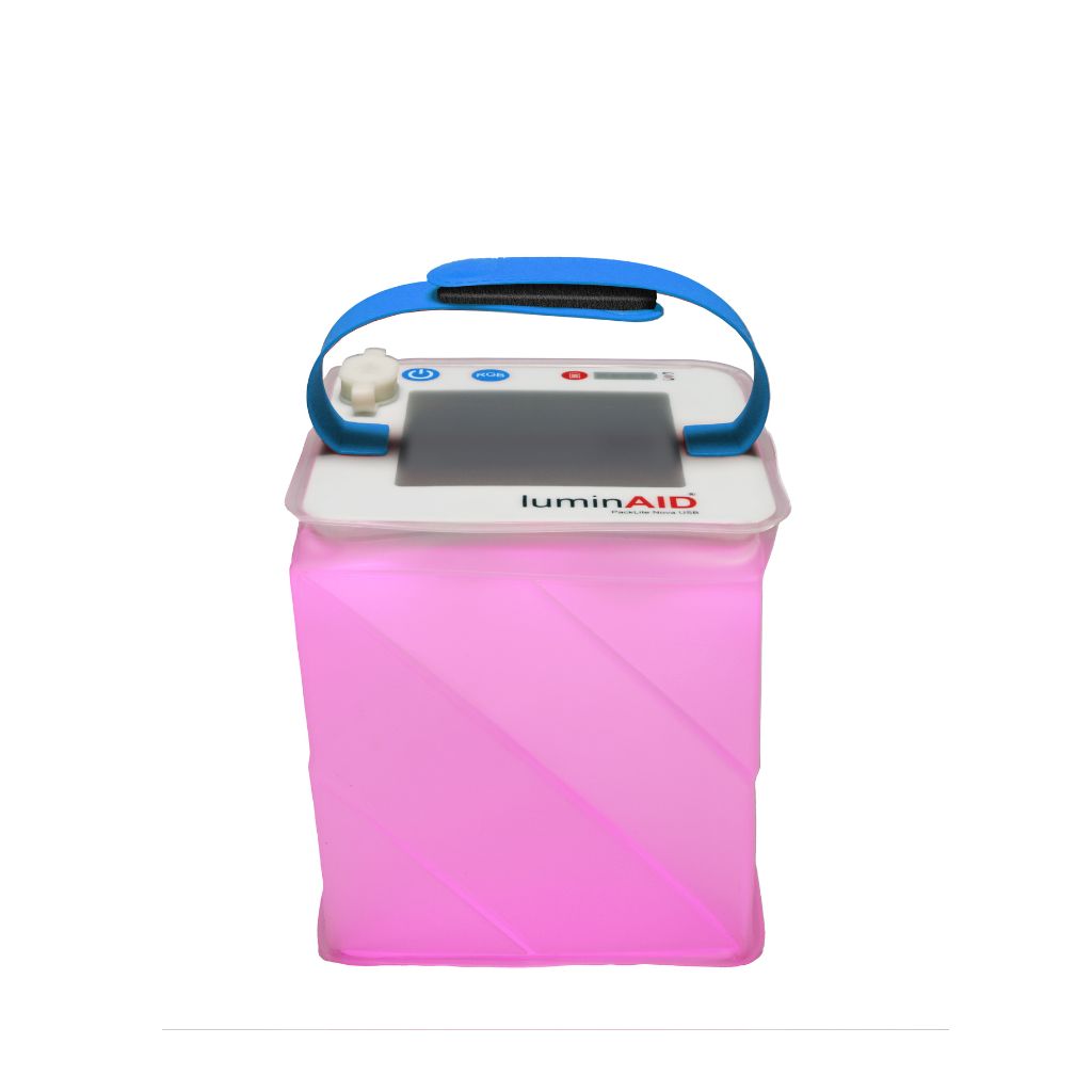 Nova Colors lit up with pink light